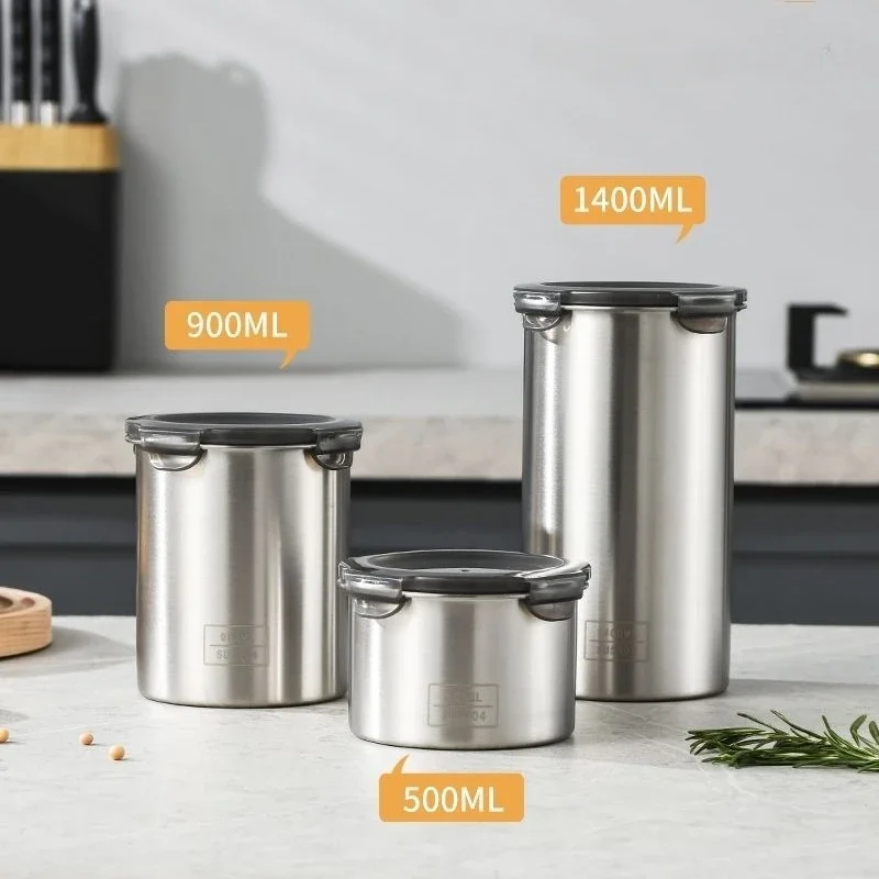 Food Storage With Dividers - 304 Stainless Airtight Containers for Food