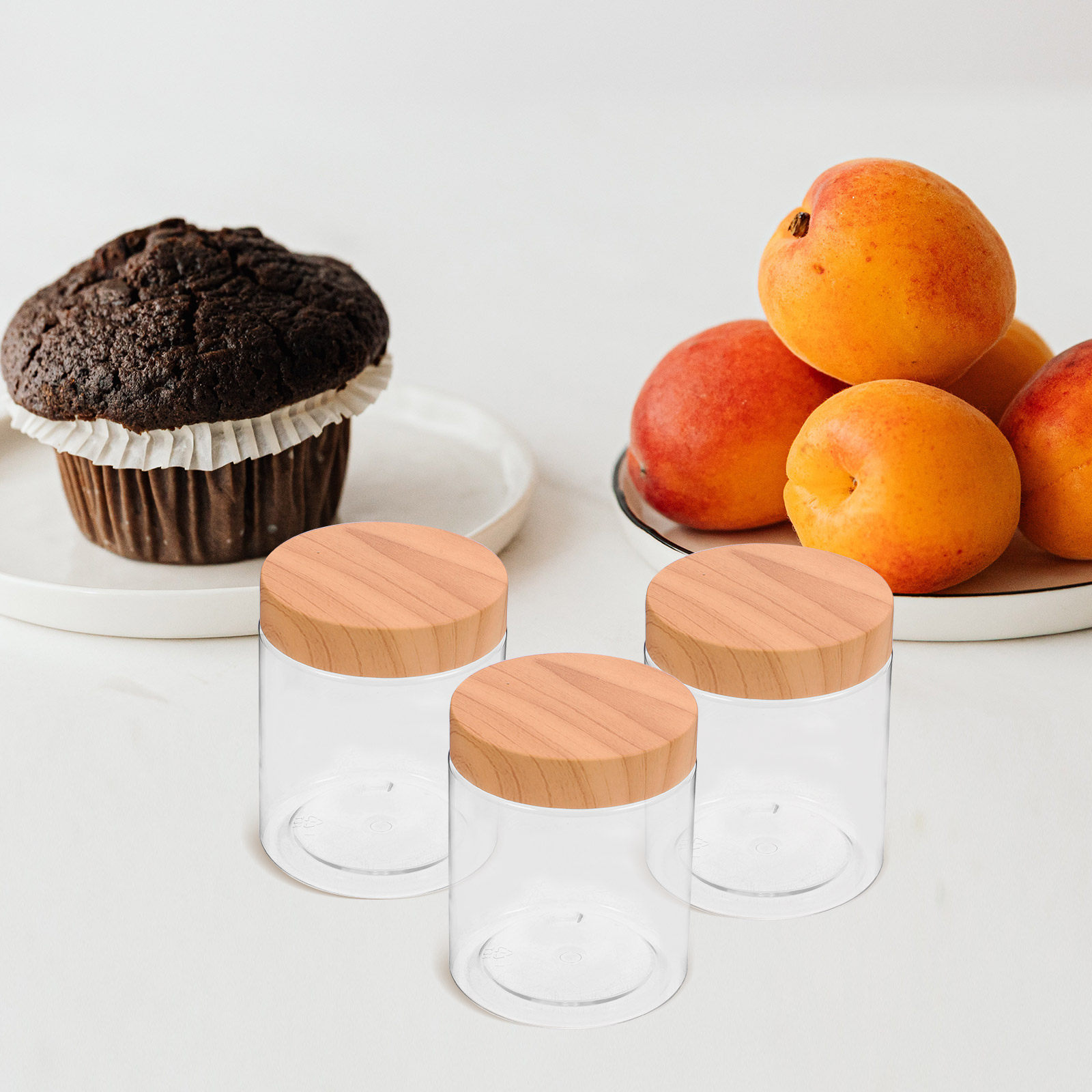 Food Storage Containers - 6Pcs Kitchen Storage Containers Airtight Clear