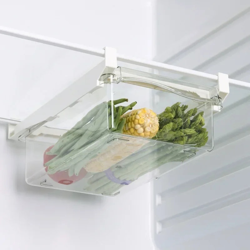 Hanging Pull Out Fridge Drawer - Food Storage With Dividers ulasan dan harga