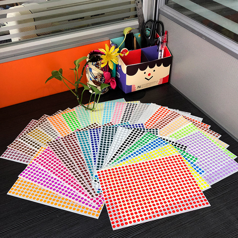 16 Color Label Dot Stickers Se - Food Storage Labels ulasan dan harga