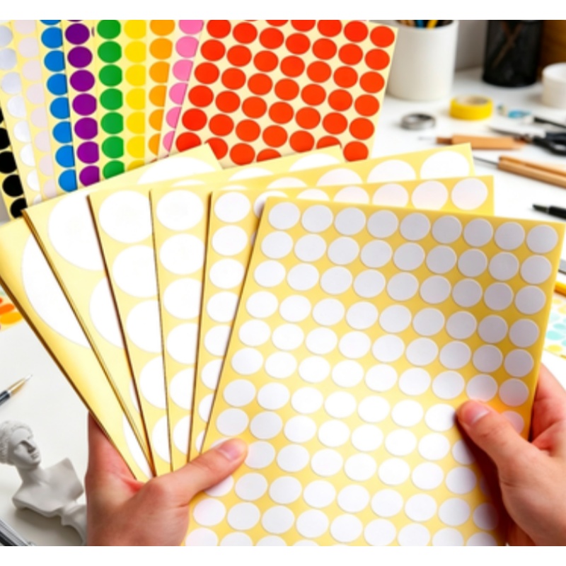 16 Color Label Dot Stickers Se - Food Storage Labels ulasan dan harga