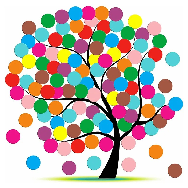 16 Color Label Dot Stickers Se - Food Storage Labels ulasan dan harga
