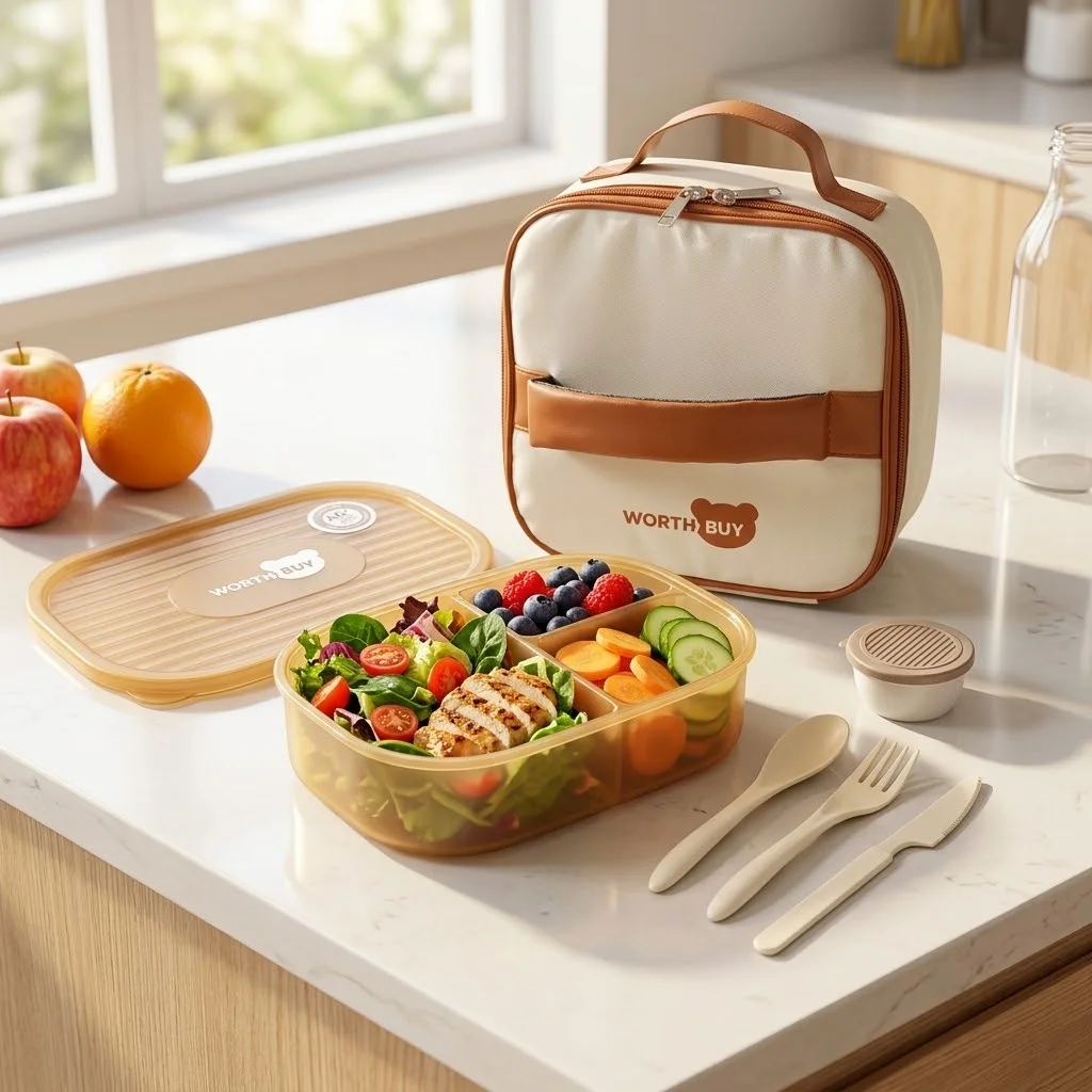 Detachable Plastic Bento Box M - Food Storage With Dividers ulasan dan harga