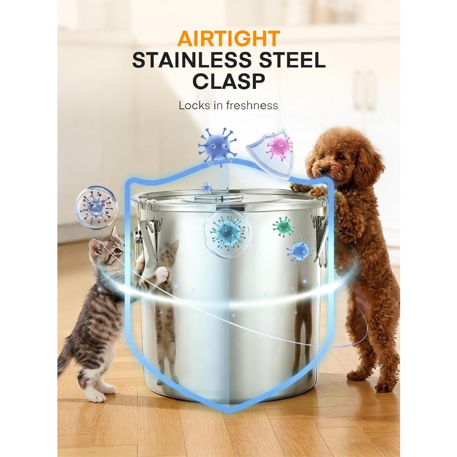 35LBS Airtight Stainless Steel - Food Storage Containers ulasan dan harga