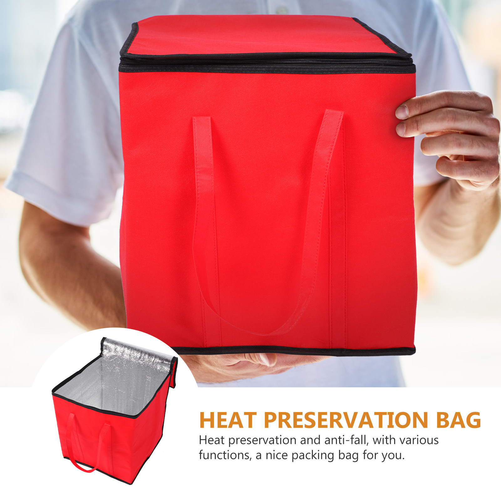 1Pcs Insulated Food Delivery B - Food Storage Bag ulasan dan harga
