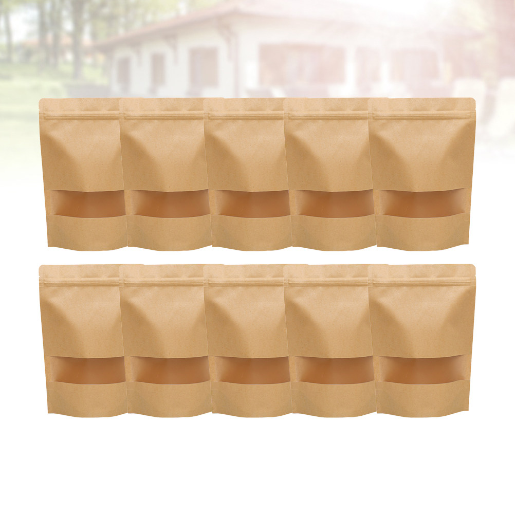 50Pcs Eco Friendly Kraft Paper - Food Storage Bag ulasan dan harga