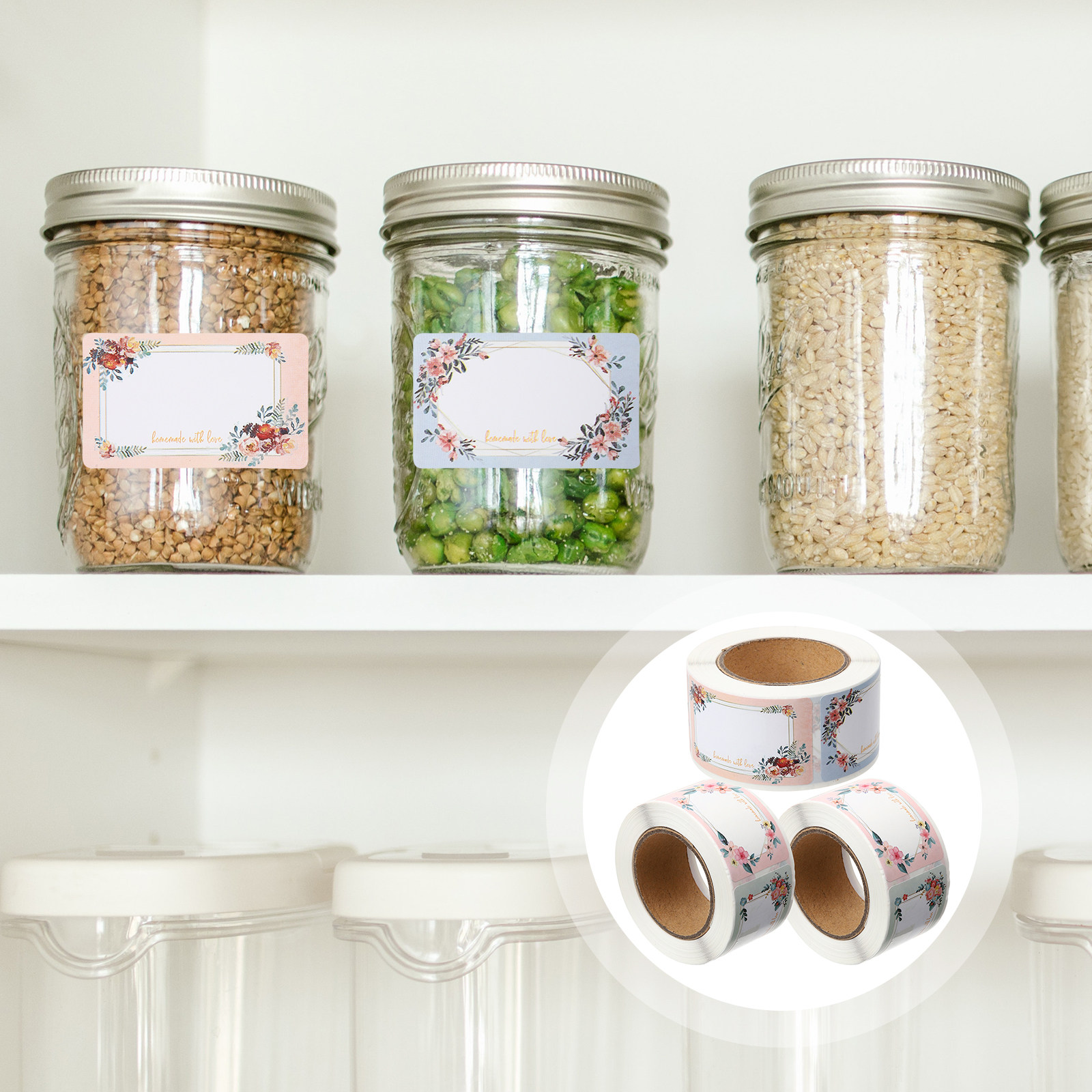 3 Rolls Blank Name Sticker Lab - Food Storage Labels ulasan dan harga