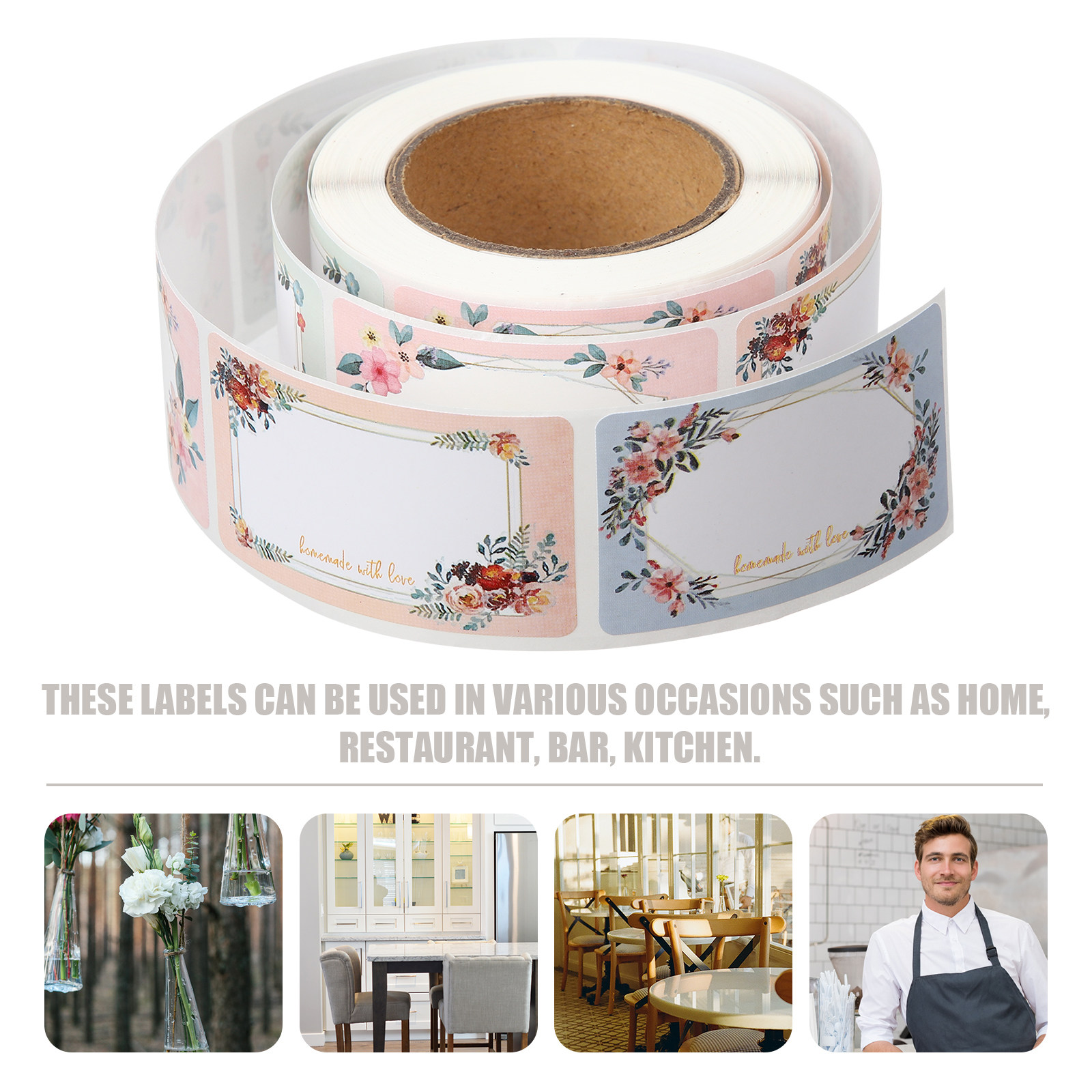 3 Rolls Blank Name Sticker Lab - Food Storage Labels ulasan dan harga
