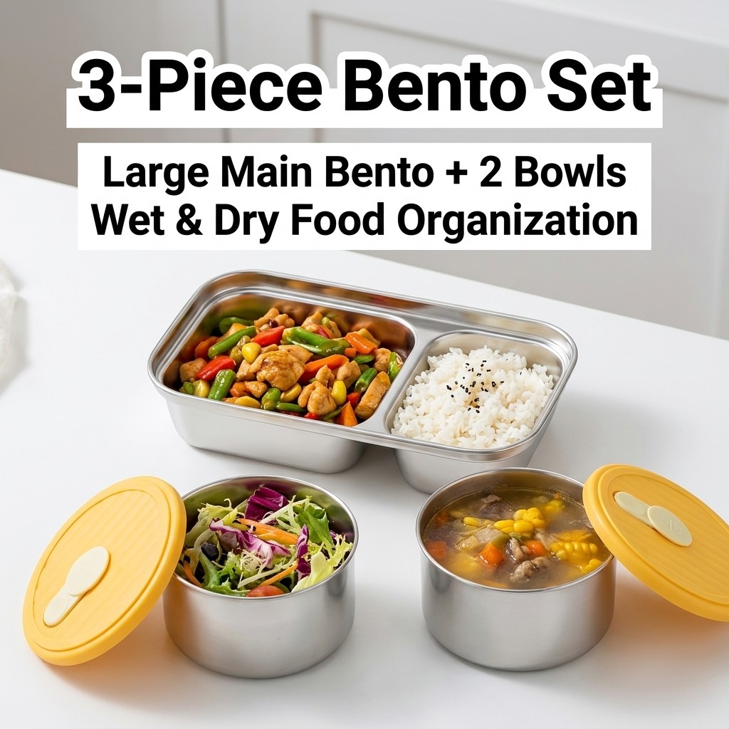 304 Stainless Steel Bento Box  - Food Storage Oven Safe ulasan dan harga