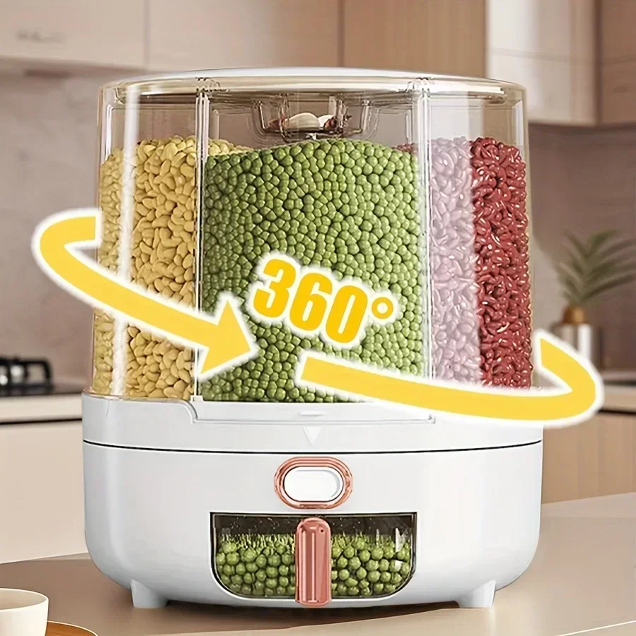 6-Compartment 360° Rotating Ai - Food Storage Meals ulasan dan harga