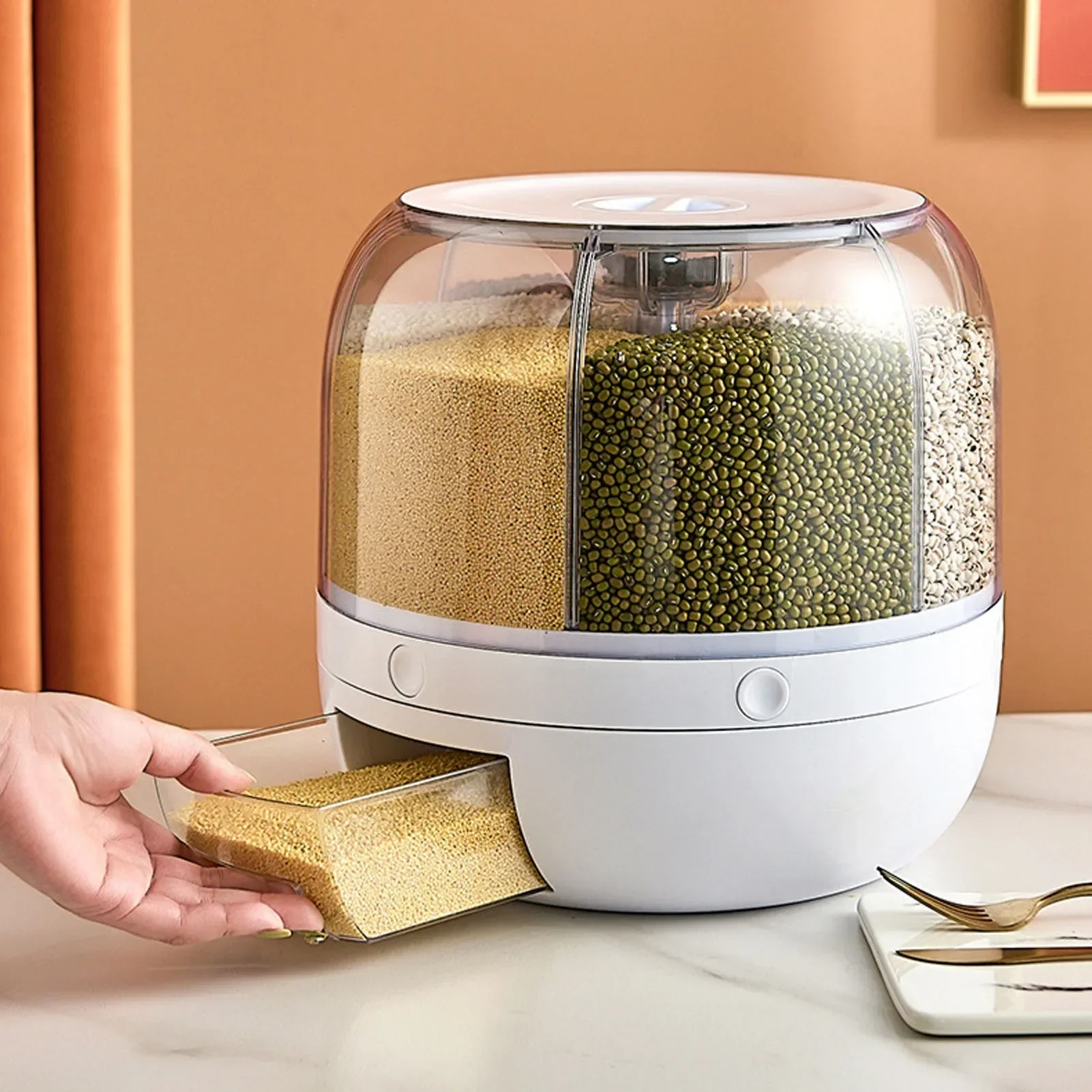 6-Compartment 360° Rotating Ai - Food Storage Meals ulasan dan harga