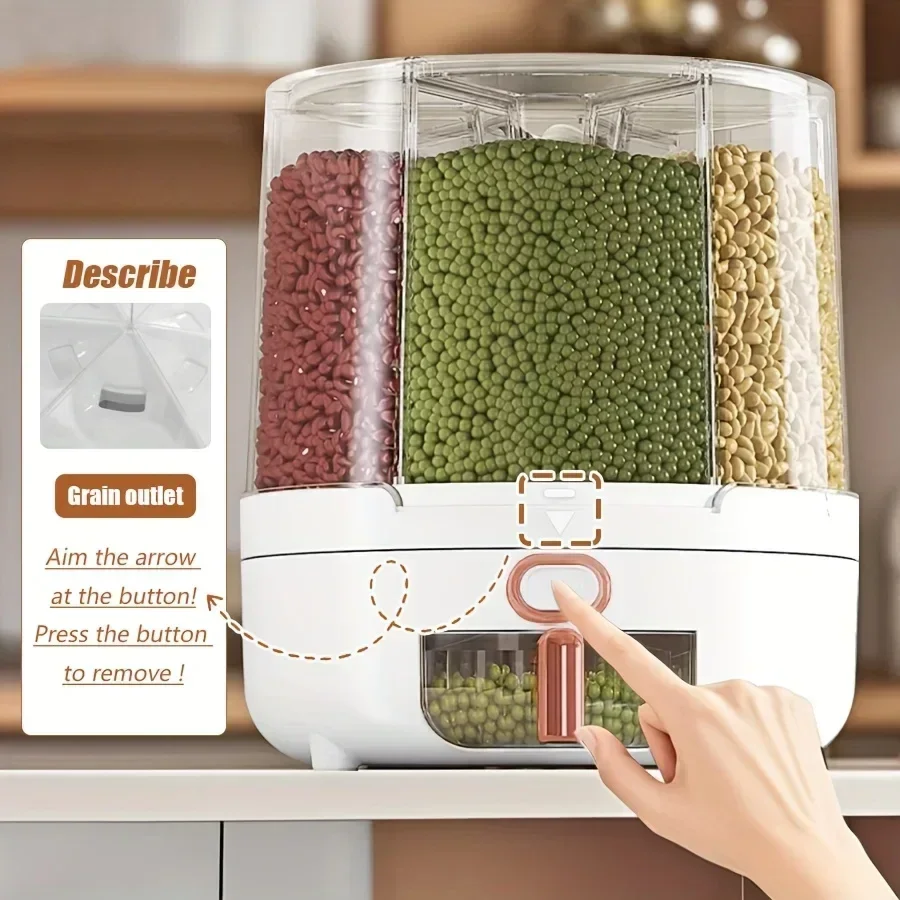 6-Compartment 360° Rotating Ai - Food Storage Meals ulasan dan harga