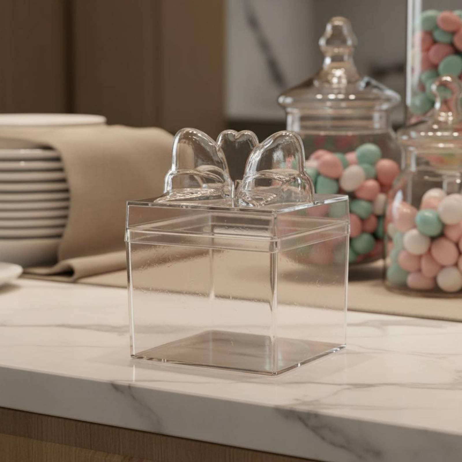 Clear Plastic Candy Box with R - Food Storage Containers ulasan dan harga