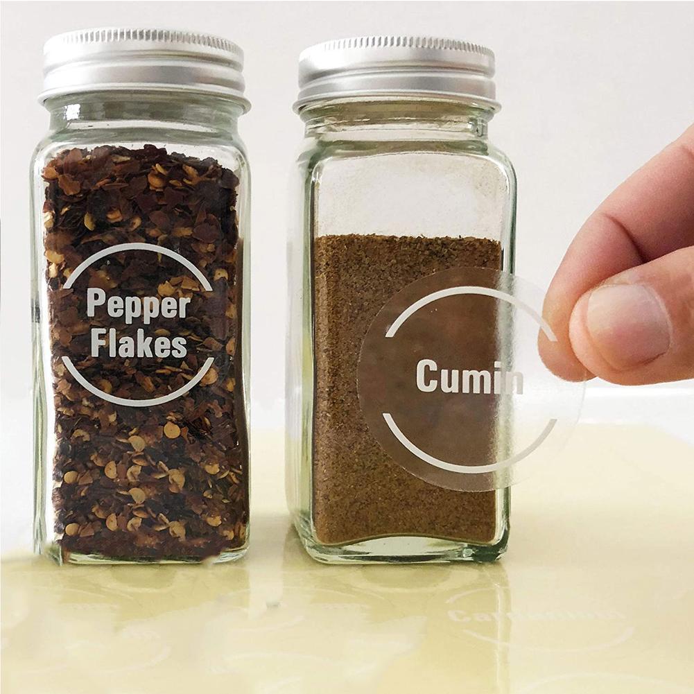 144 Pcs/set Transparent Spice  - Food Storage Labels ulasan dan harga