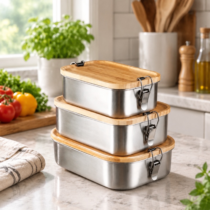 Durable 304 Stainless Steel Lu - Food Storage Meals ulasan dan harga