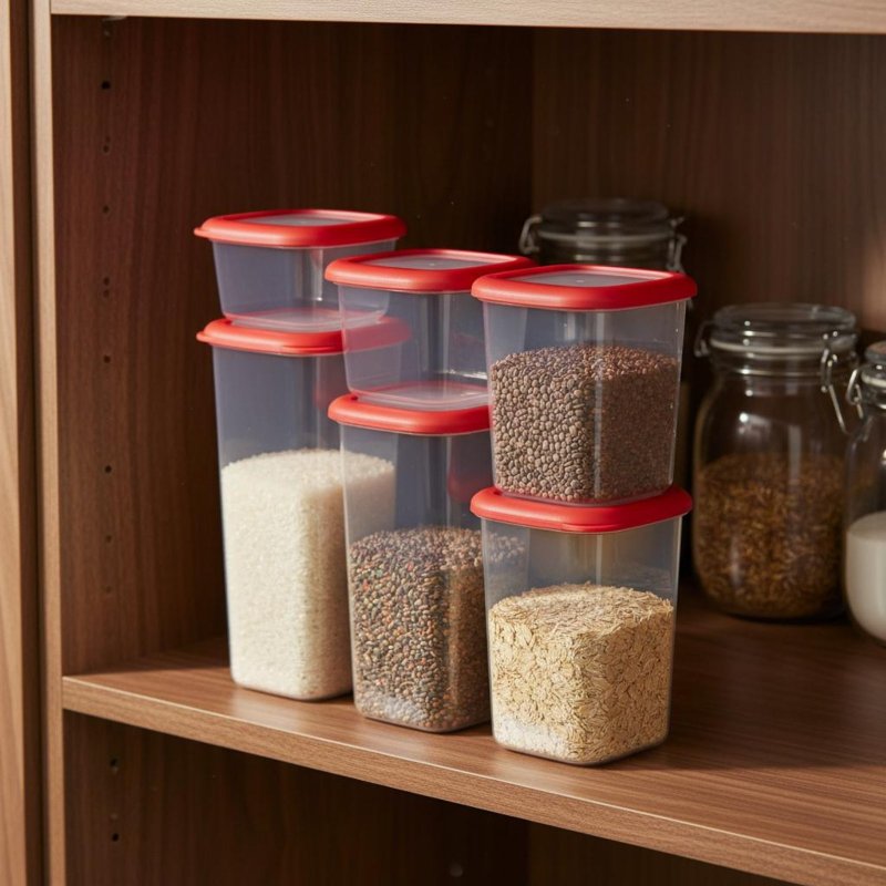 6 Pieces Airtight Food Storage - Food Storage Containers ulasan dan harga