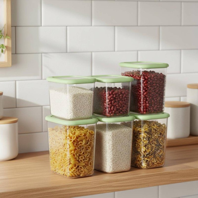 6 Pieces Airtight Food Storage - Food Storage Containers ulasan dan harga