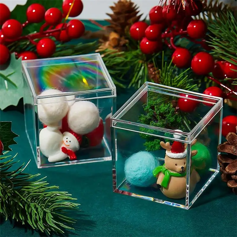 12 PCS Transparent Acrylic Box - Food Storage With Dividers ulasan dan harga
