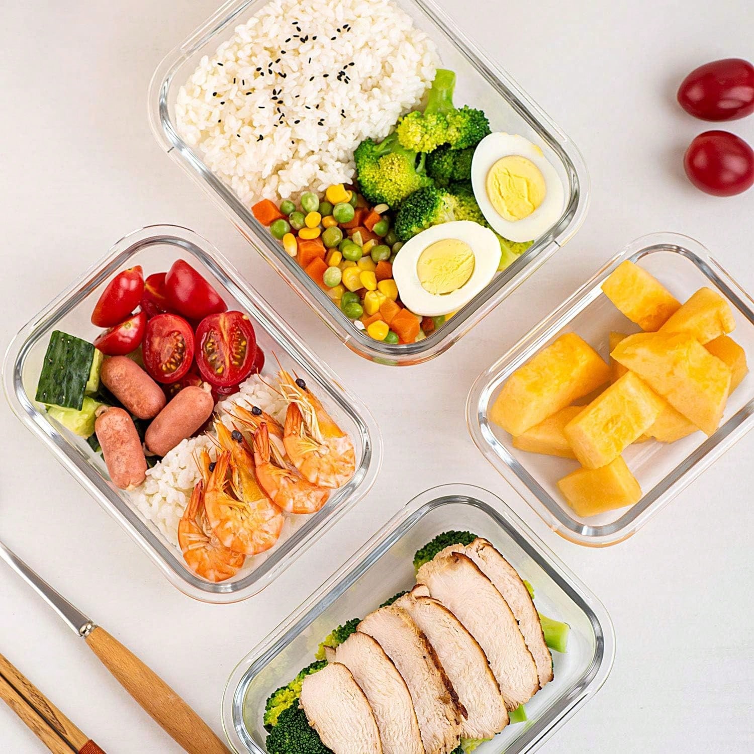 10 Pack Glass Meal Prep Contai - Food Storage Meals ulasan dan harga