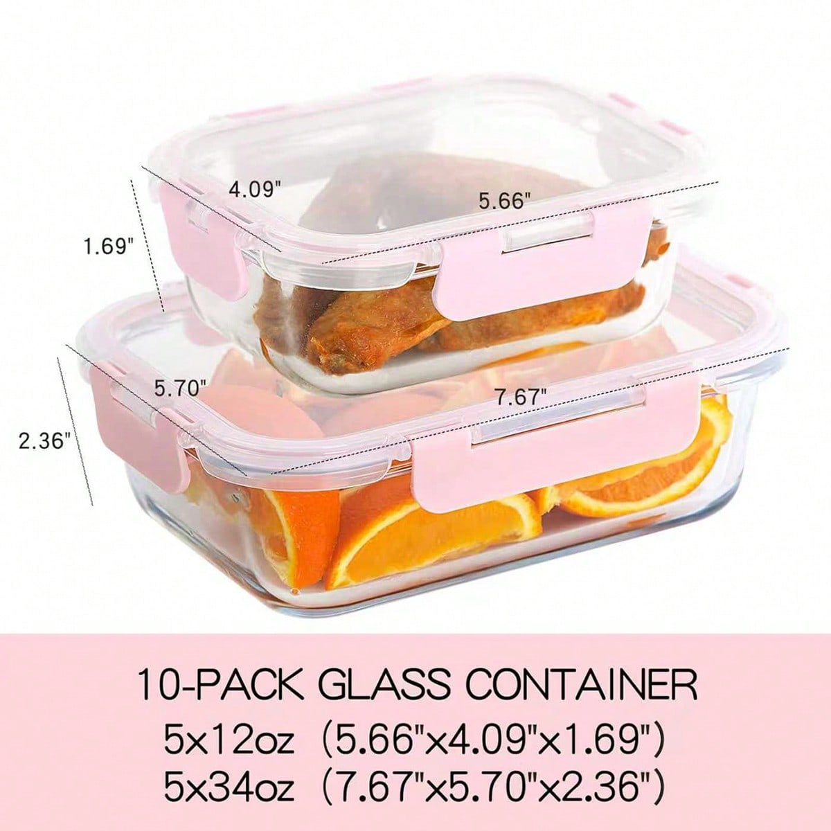 10 Pack Glass Meal Prep Contai - Food Storage Meals ulasan dan harga