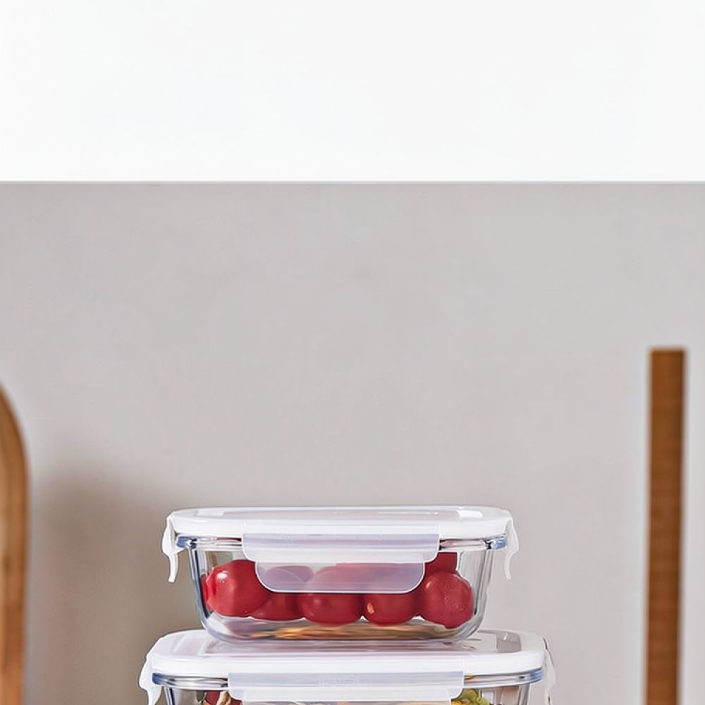 Microwave Safe Glass Bento Lun - Food Storage With Dividers ulasan dan harga