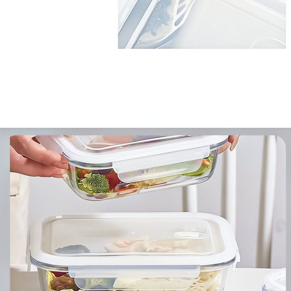 Microwave Safe Glass Bento Lun - Food Storage With Dividers ulasan dan harga