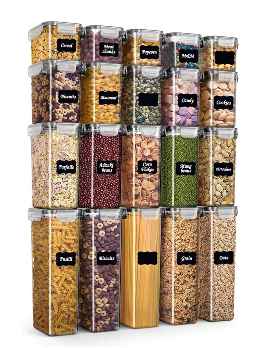 24pcs Airtight Food Storage Co - Food Storage Labels ulasan dan harga