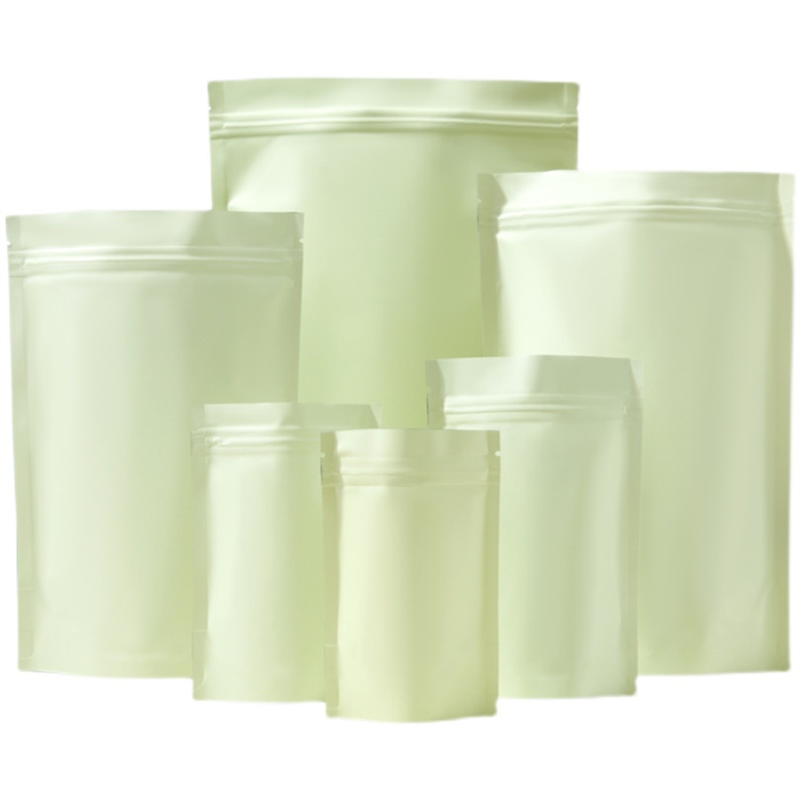 50/100PCS Matte Pale Yellow Zi - Food Storage Bag ulasan dan harga