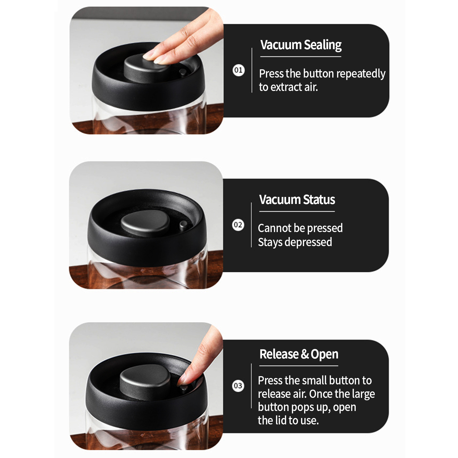 OANKR Vacuum Coffee Canister 5 - Food Storage Meals ulasan dan harga
