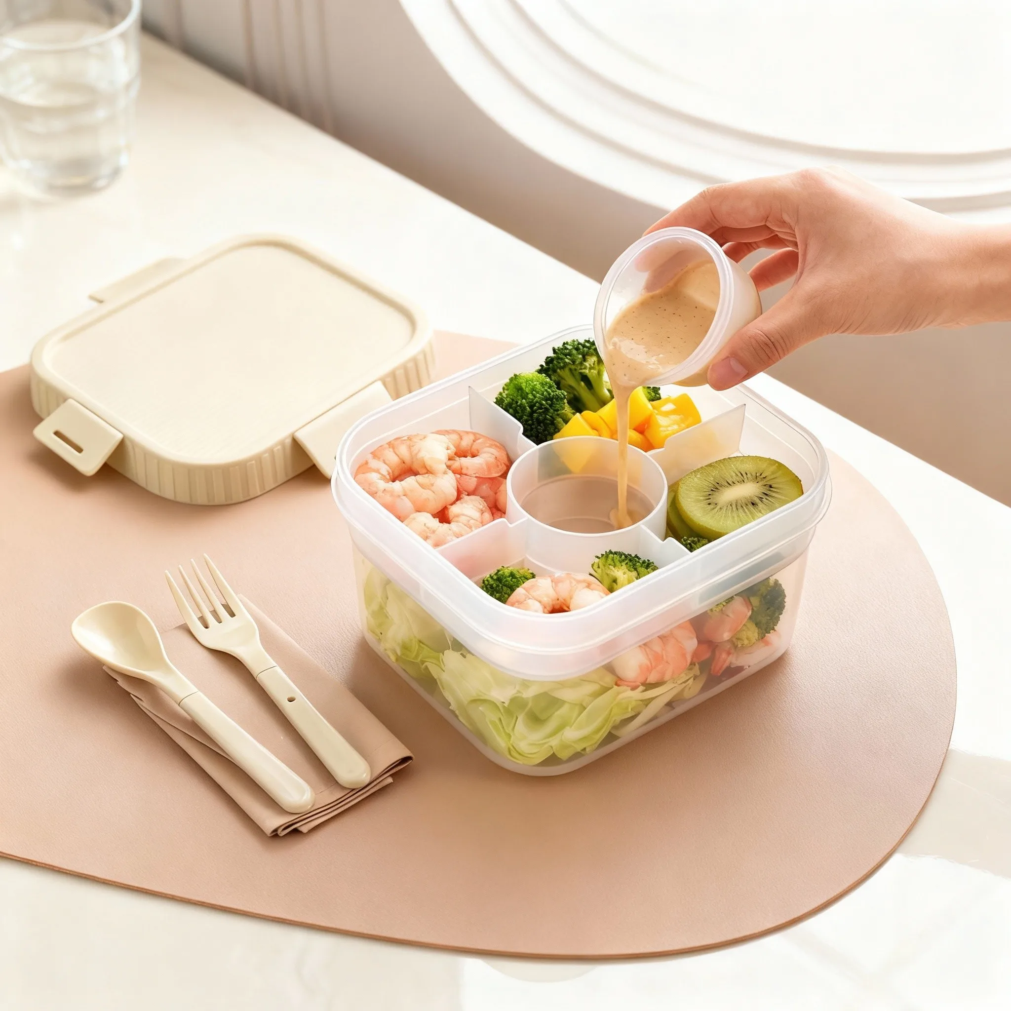 Portable Plastic Double-layer  - Food Storage Oven Safe ulasan dan harga