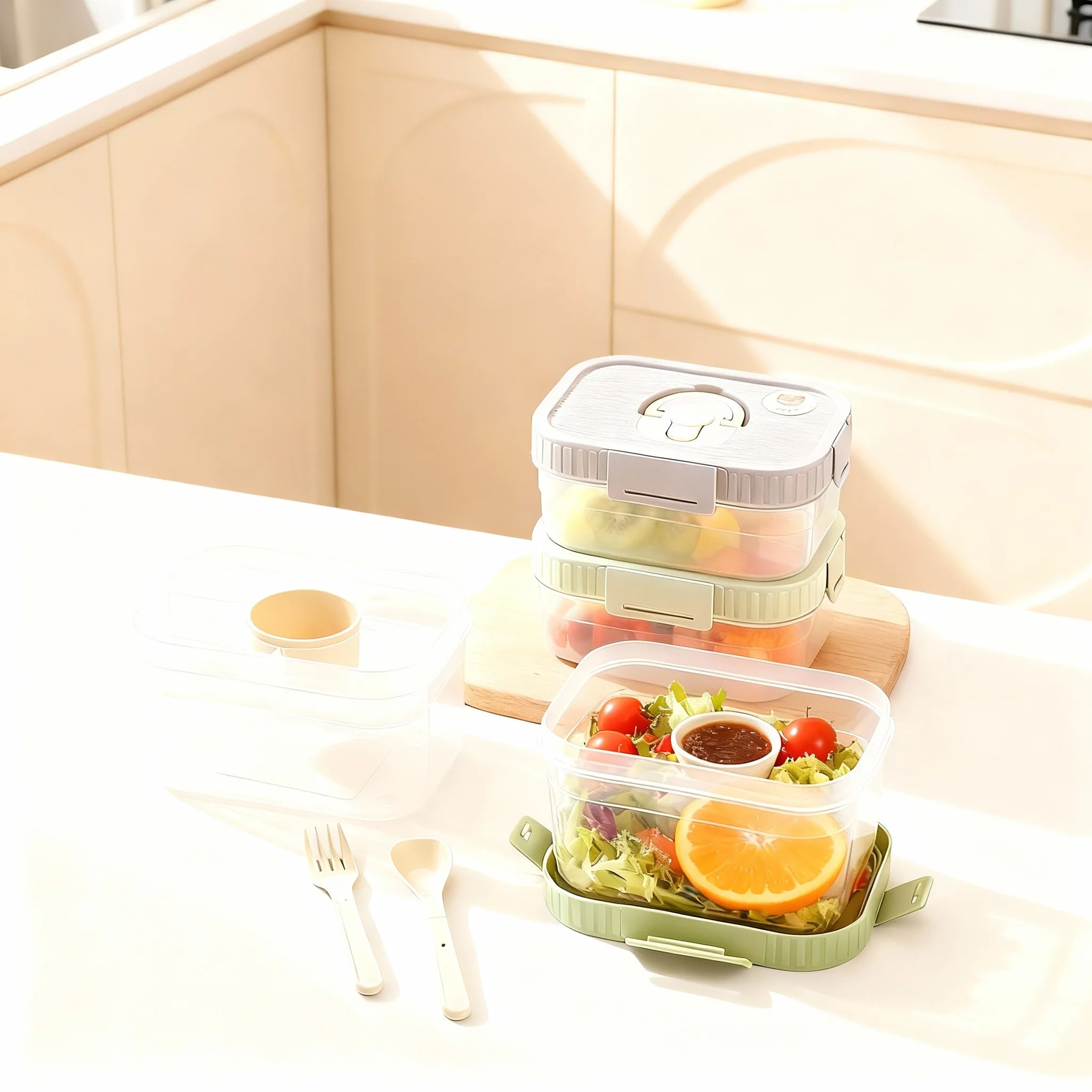 Portable Plastic Double-layer  - Food Storage Oven Safe ulasan dan harga