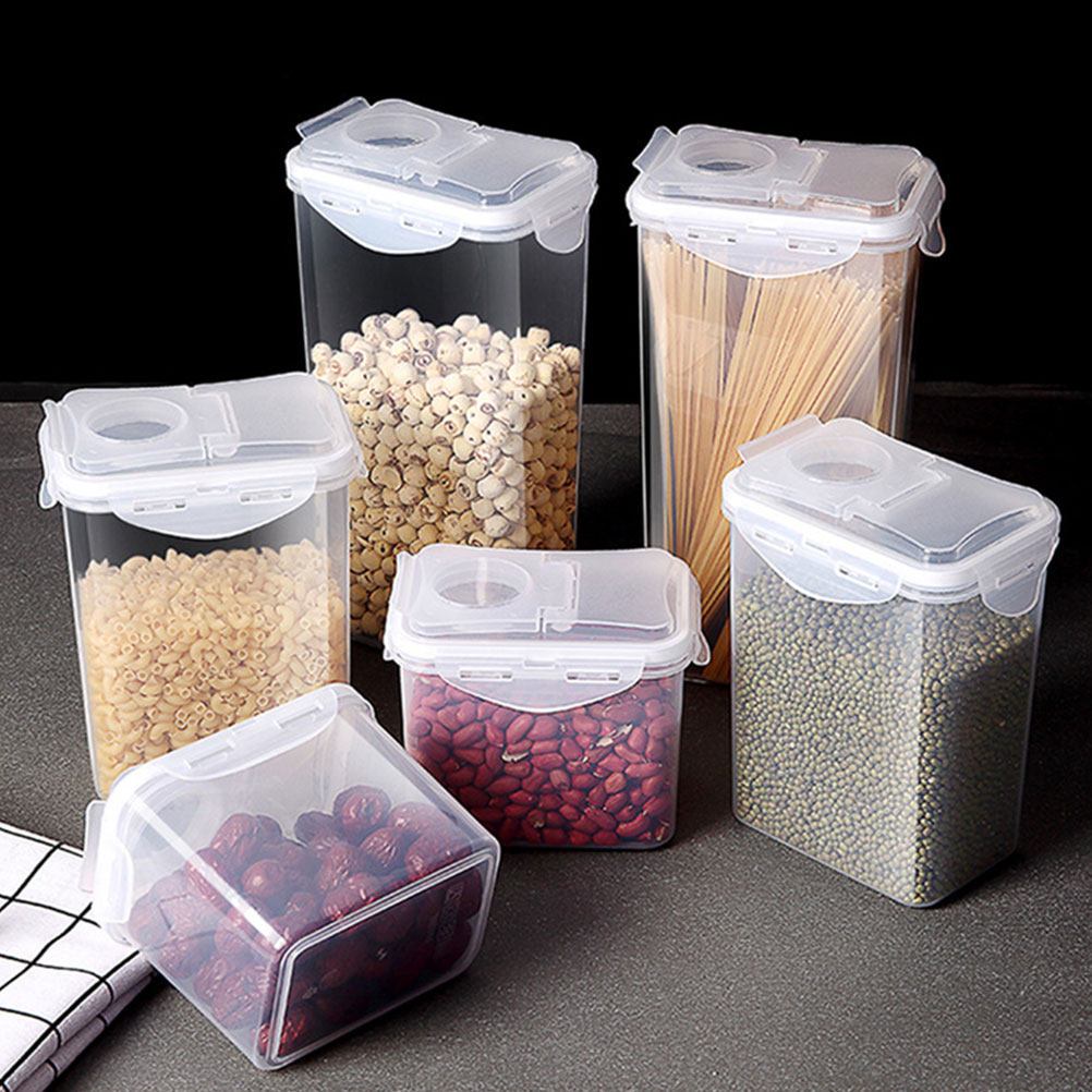 2Pcs Storage Jars Set Clear Pl - Food Storage Containers ulasan dan harga
