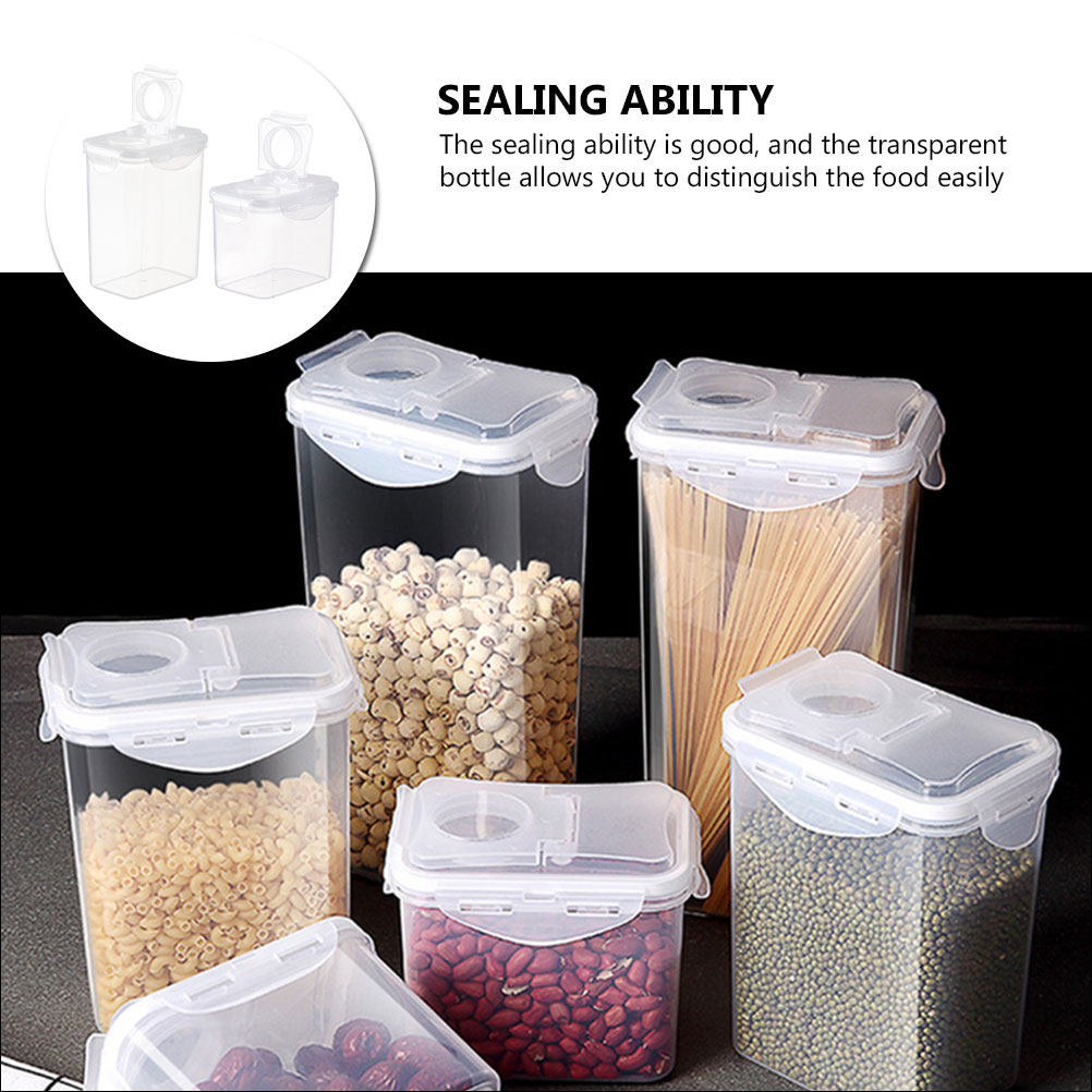 2Pcs Storage Jars Set Clear Pl - Food Storage Containers ulasan dan harga
