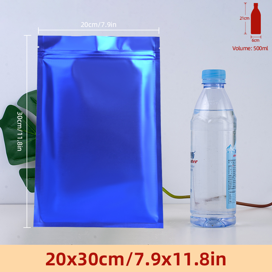 100pcs Matte Blue Foil Zipper  - Food Storage Bag ulasan dan harga
