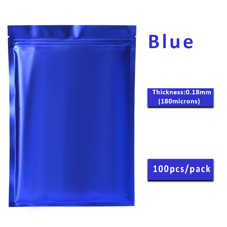 100pcs Matte Blue Foil Zipper  - Food Storage Bag ulasan dan harga