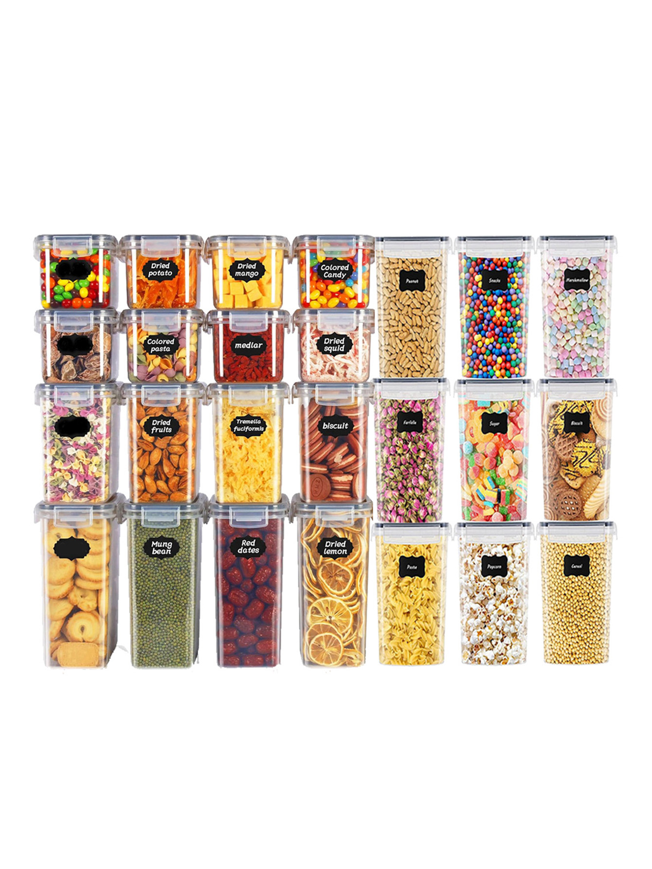 48pcs, Sealed Food Storage Con - Food Storage Labels ulasan dan harga
