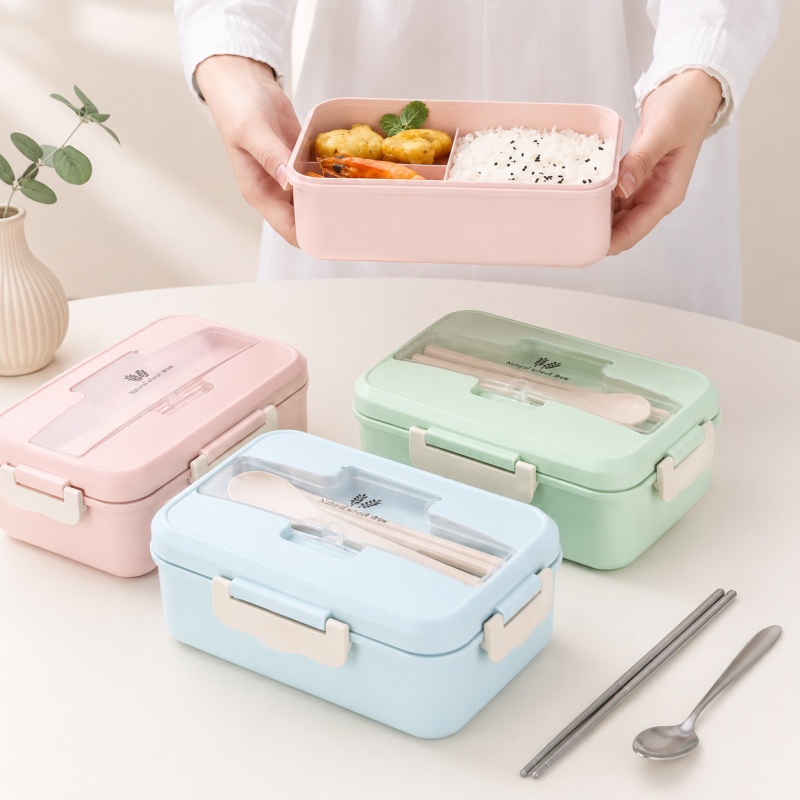 Wheat Straw Lunch Box Microwav - Food Storage Oven Safe ulasan dan harga